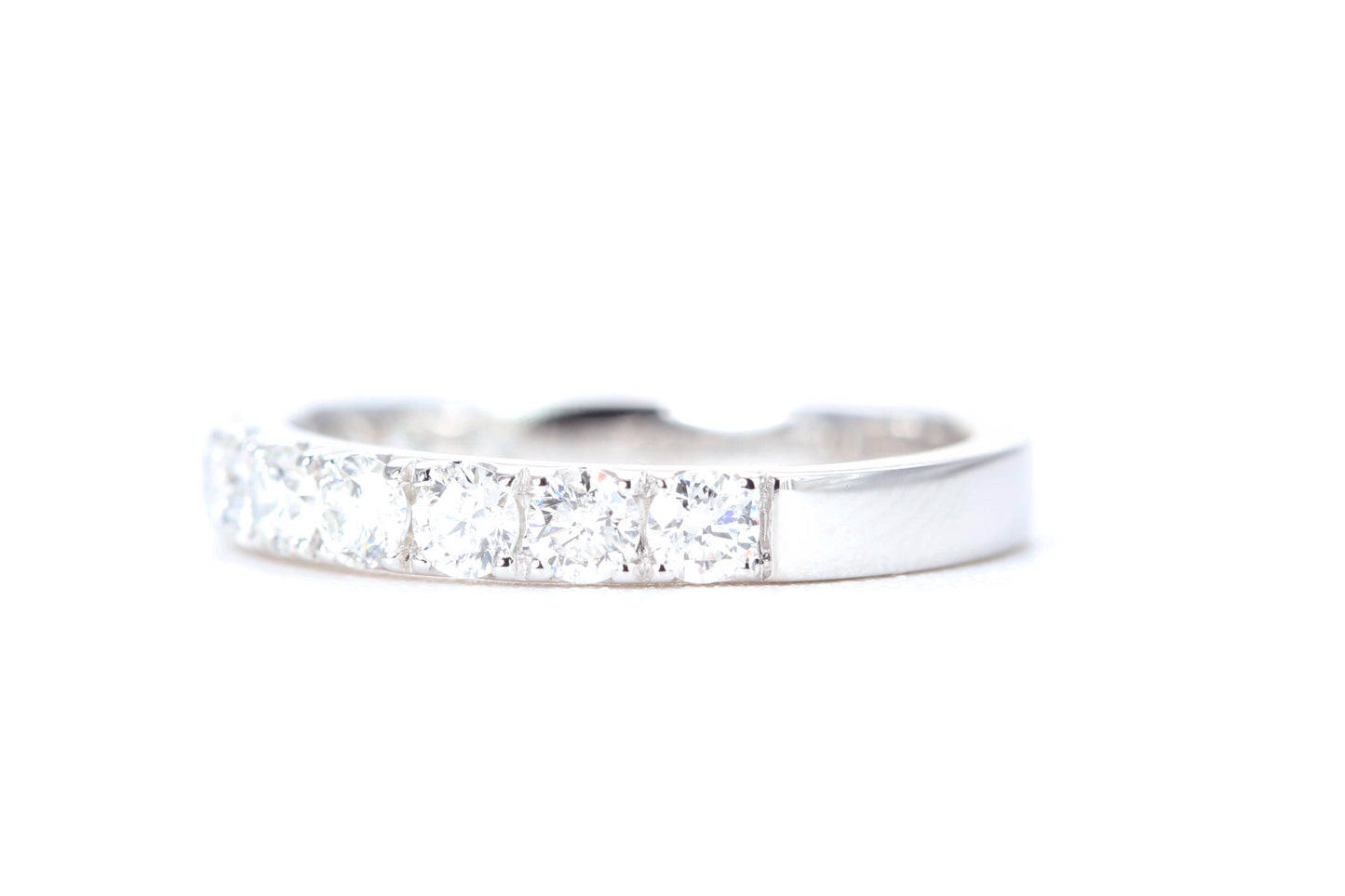 Micro Pavé One Carat Diamond Ring in 14K White Gold