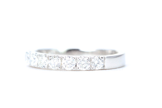 Micro Pavé One Carat Diamond Ring in 14K White Gold