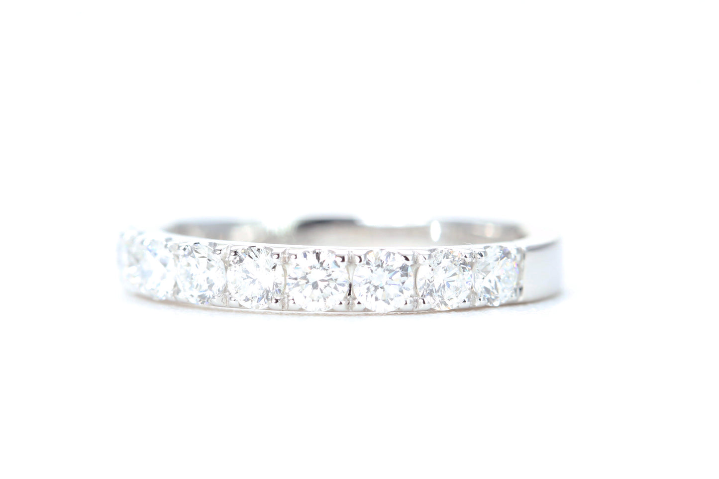 Micro Pavé One Carat Diamond Ring in 14K White Gold