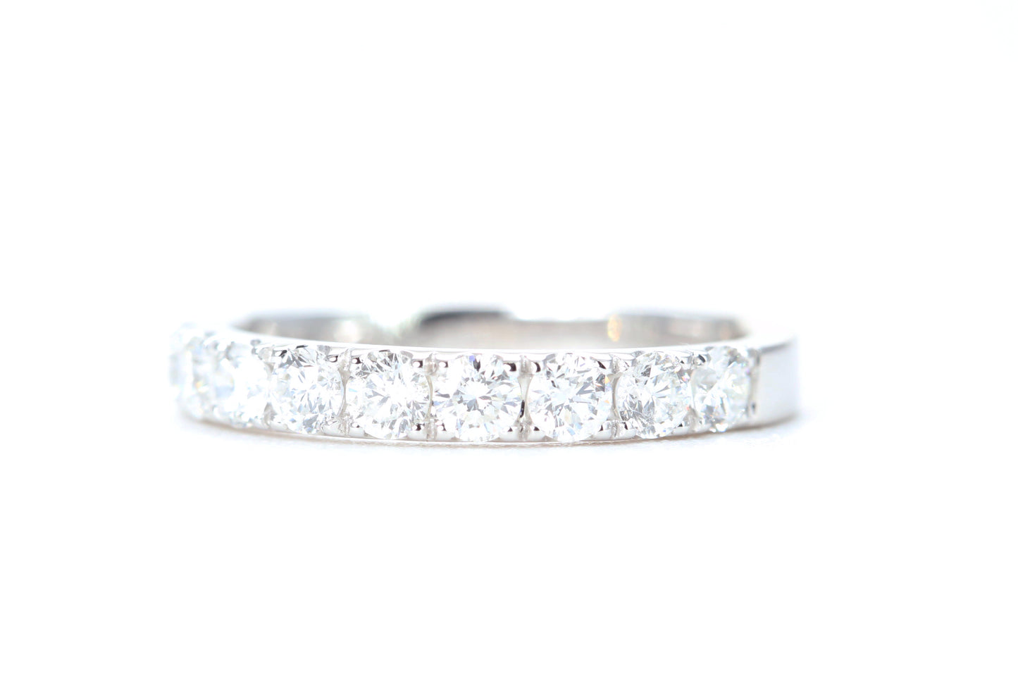 Micro Pavé One Carat Diamond Ring in 14K White Gold