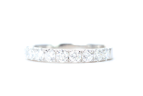 Micro Pavé One Carat Diamond Ring in 14K White Gold