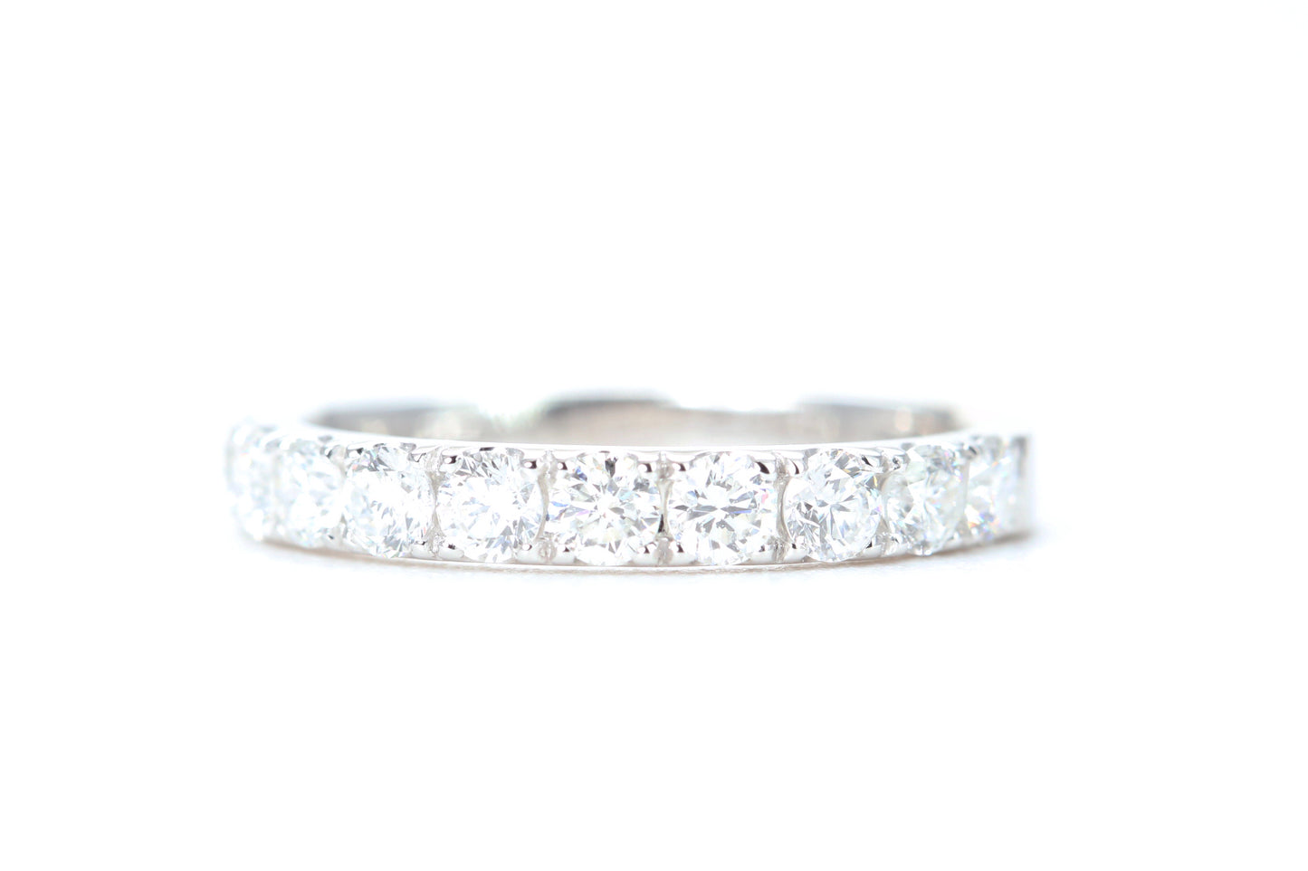 Micro Pavé One Carat Diamond Ring in 14K White Gold