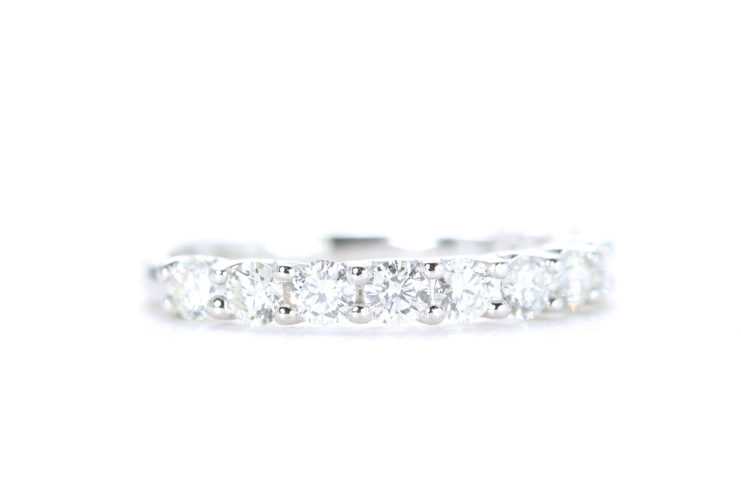 Pavé Diamond Ring One Carat in Platinum