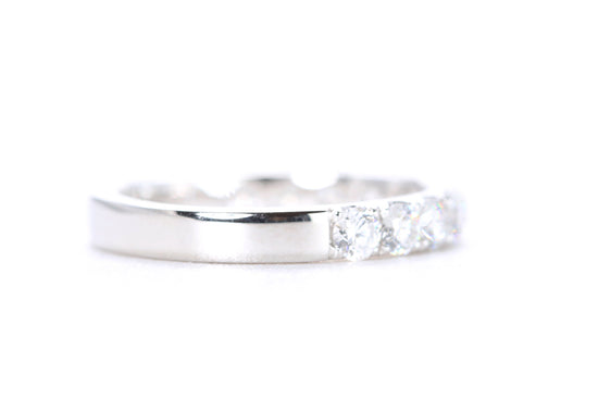 Micro Pavé Diamond Ring One Carat in Platinum