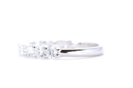 Pavé Diamond Ring One Carat in Platinum