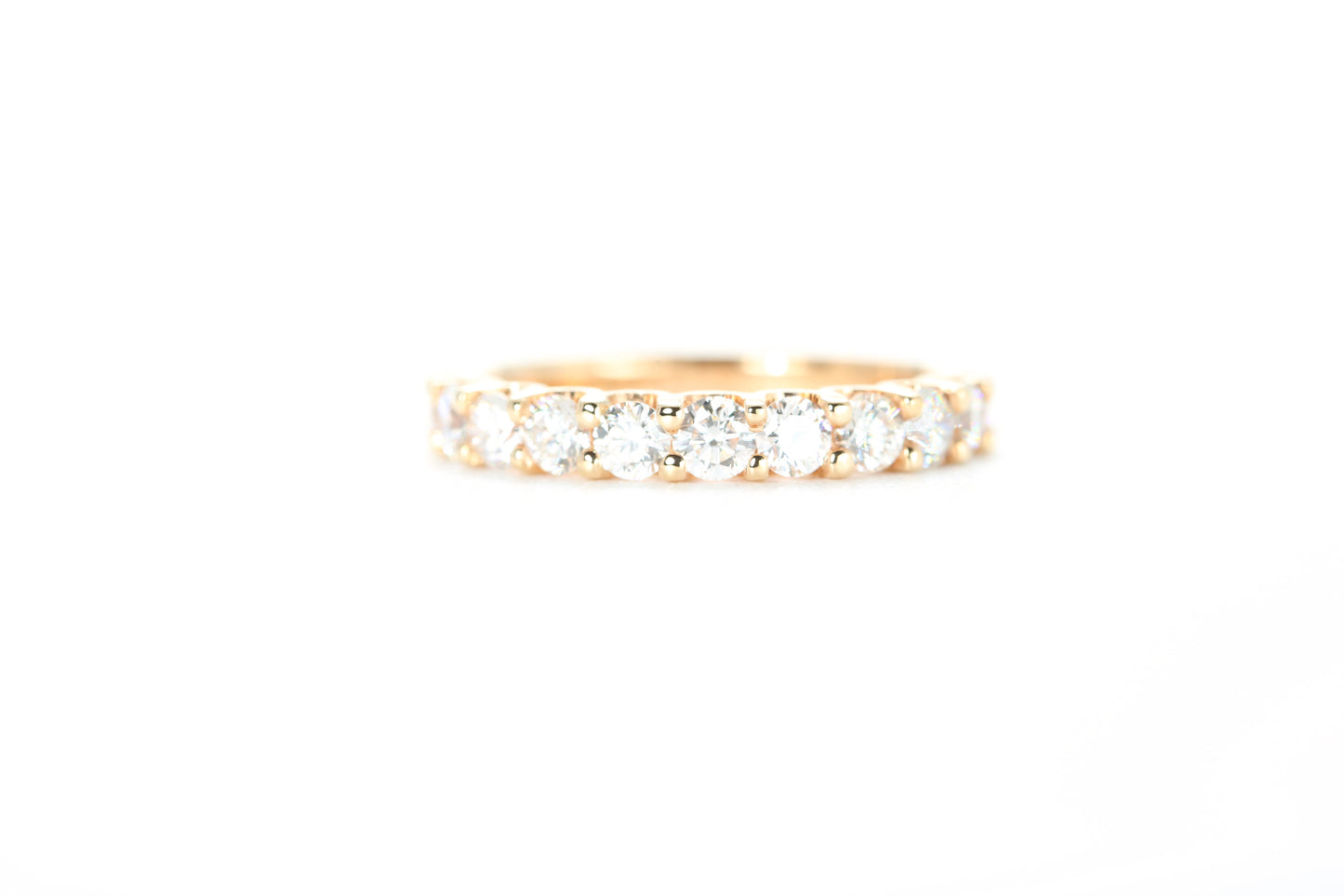 Micro Pavé One Carat Diamond Ring in 18K Rose Gold