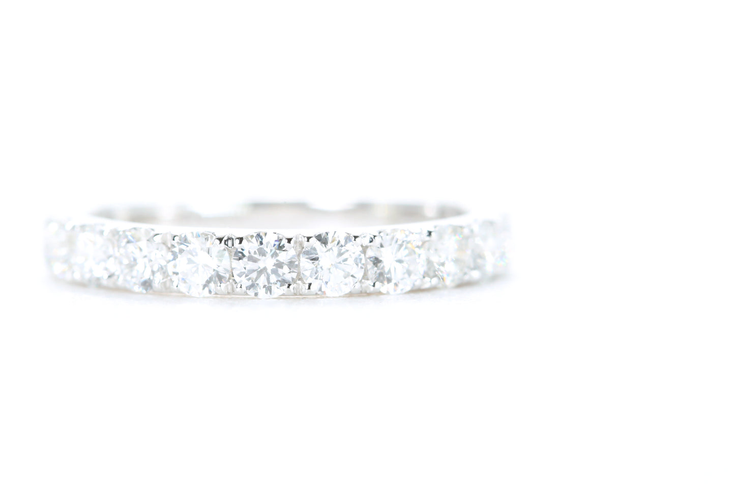 Micro Pavé Diamond Ring One Carat in White Gold
