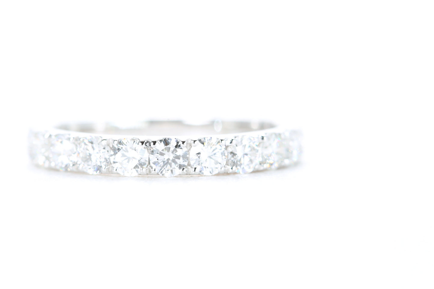 Micro Pavé Diamond Ring One Carat in White Gold