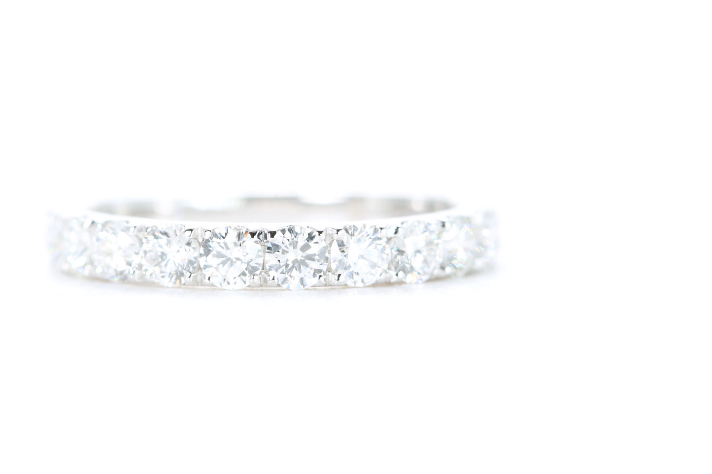 Micro Pavé Diamond Ring One Carat in White Gold