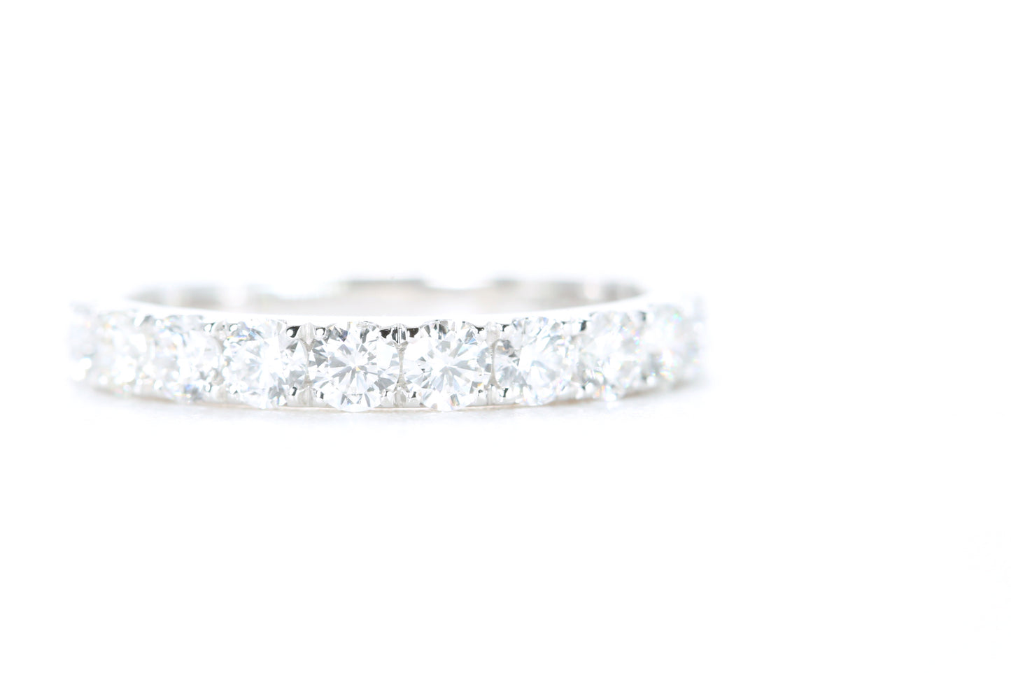 Micro Pavé Diamond Ring One Carat in White Gold