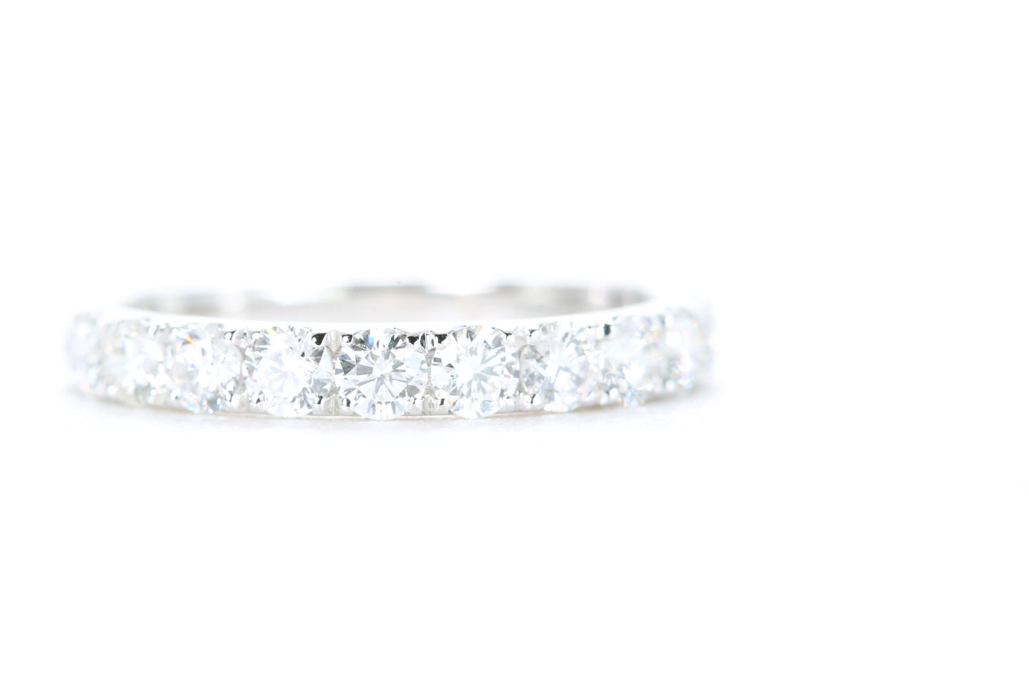 Micro Pavé Diamond Ring One Carat in White Gold