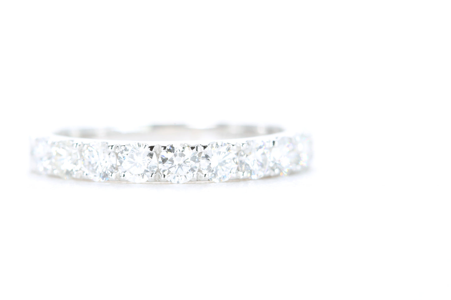 Micro Pavé Diamond Ring One Carat in White Gold
