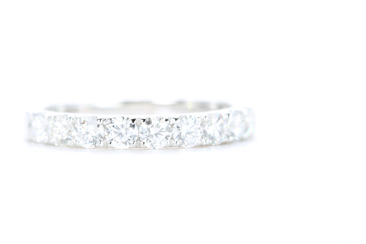 Micro Pavé Diamond Ring One Carat in White Gold
