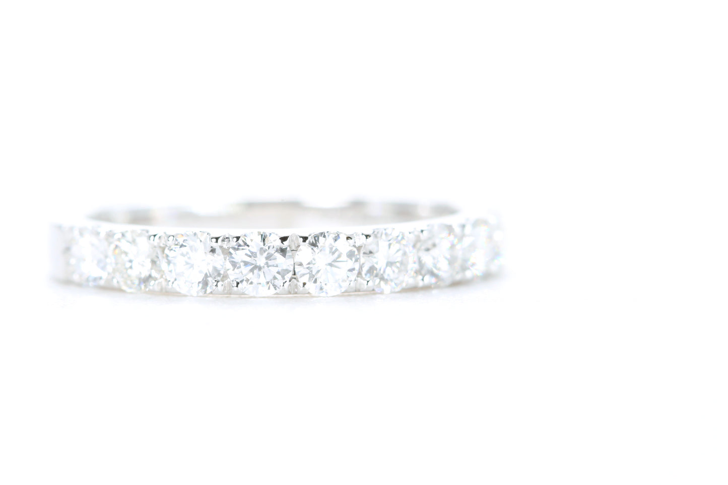 Micro Pavé Diamond Ring One Carat in White Gold