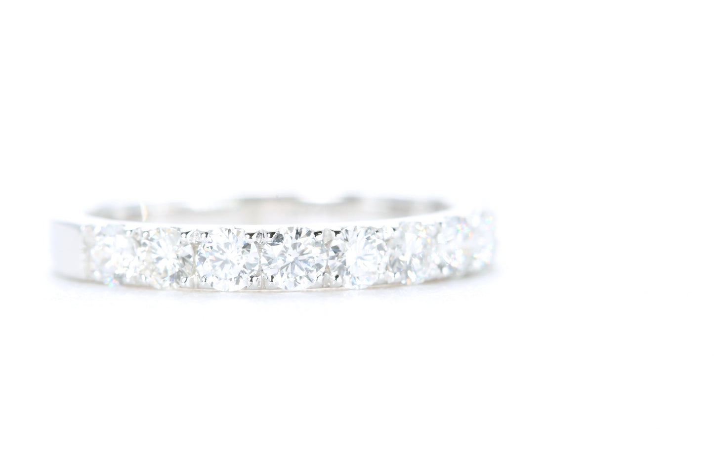 Micro Pavé Diamond Ring One Carat in White Gold