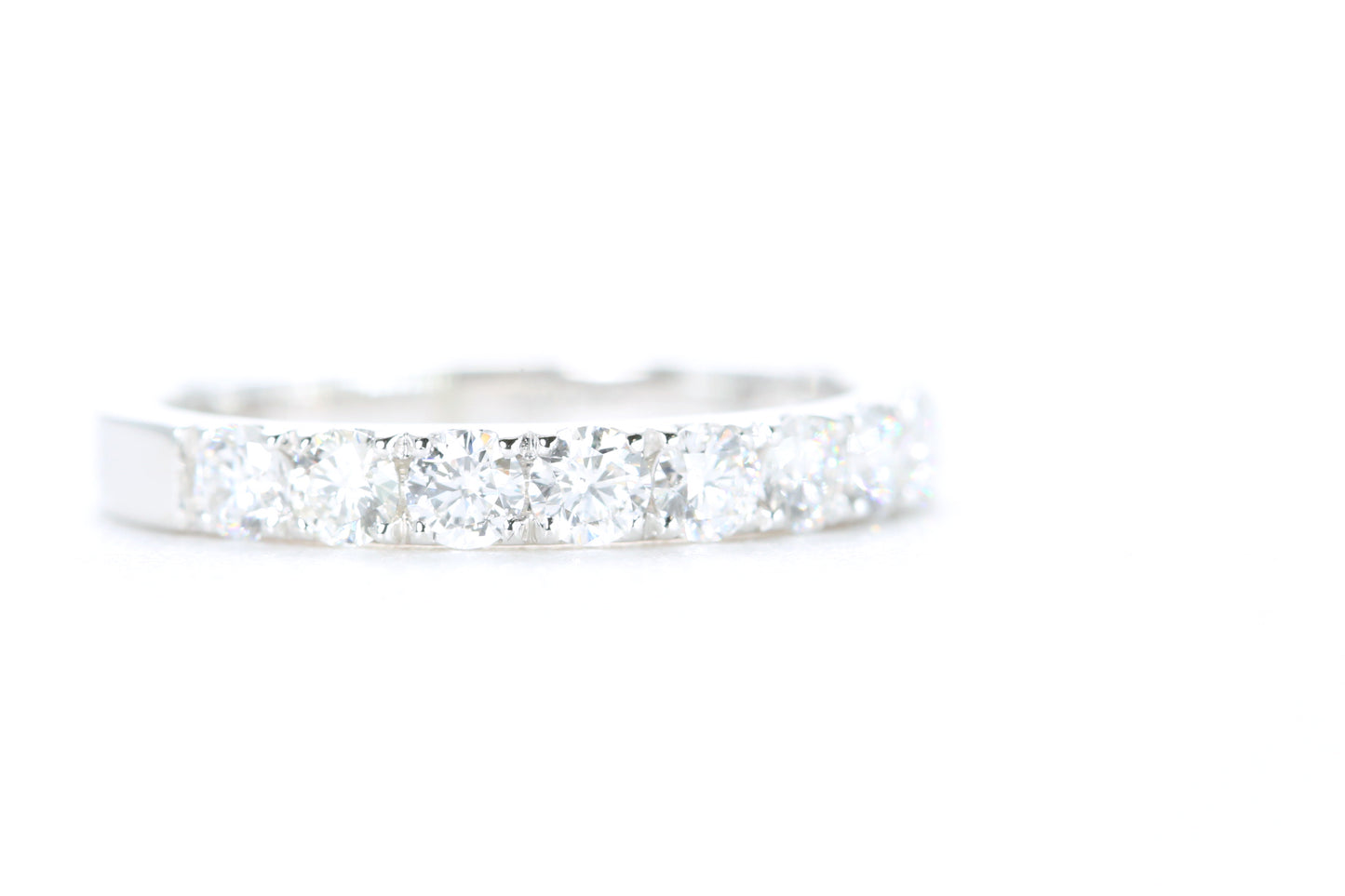 Micro Pavé Diamond Ring One Carat in White Gold
