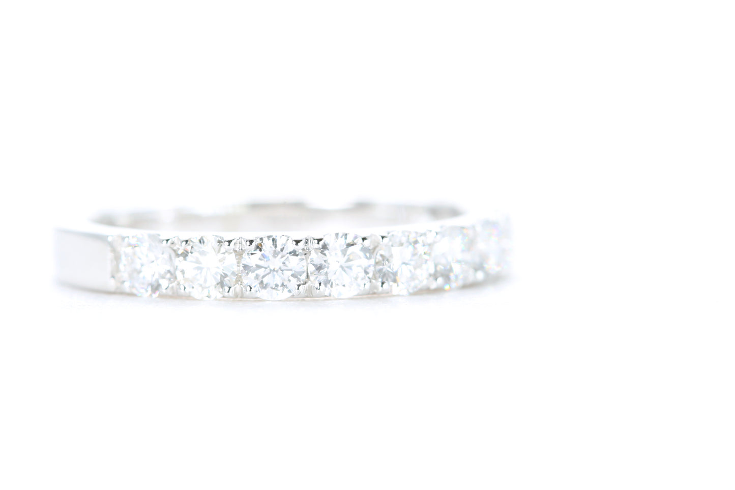 Micro Pavé Diamond Ring One Carat in White Gold