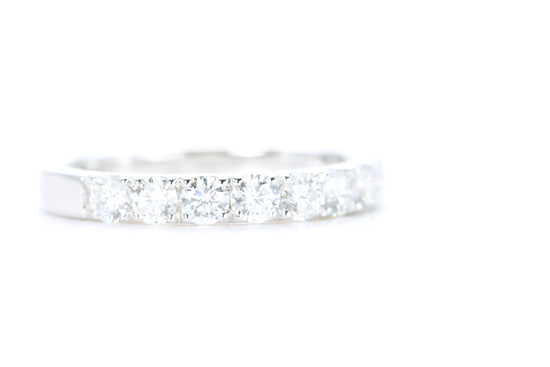 Micro Pavé Diamond Ring One Carat in White Gold