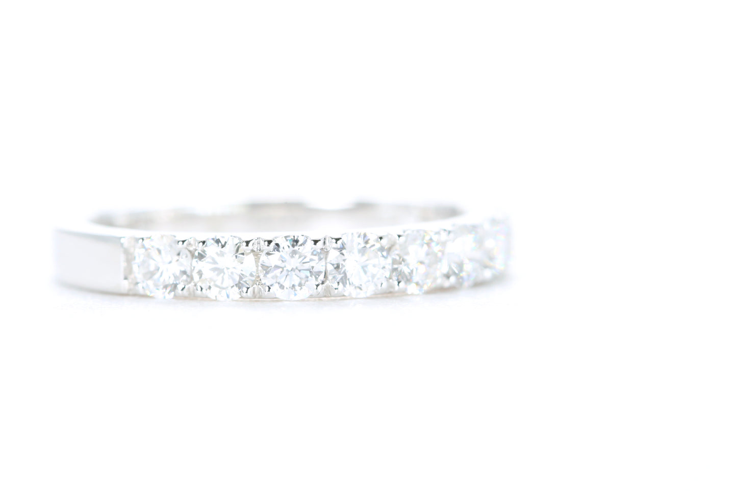 Micro Pavé Diamond Ring One Carat in White Gold