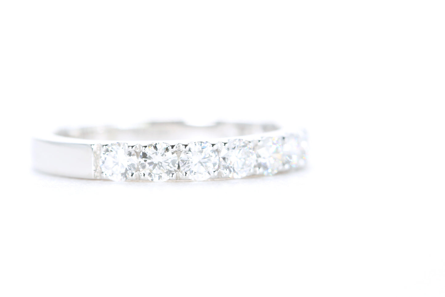 Micro Pavé Diamond Ring One Carat in White Gold