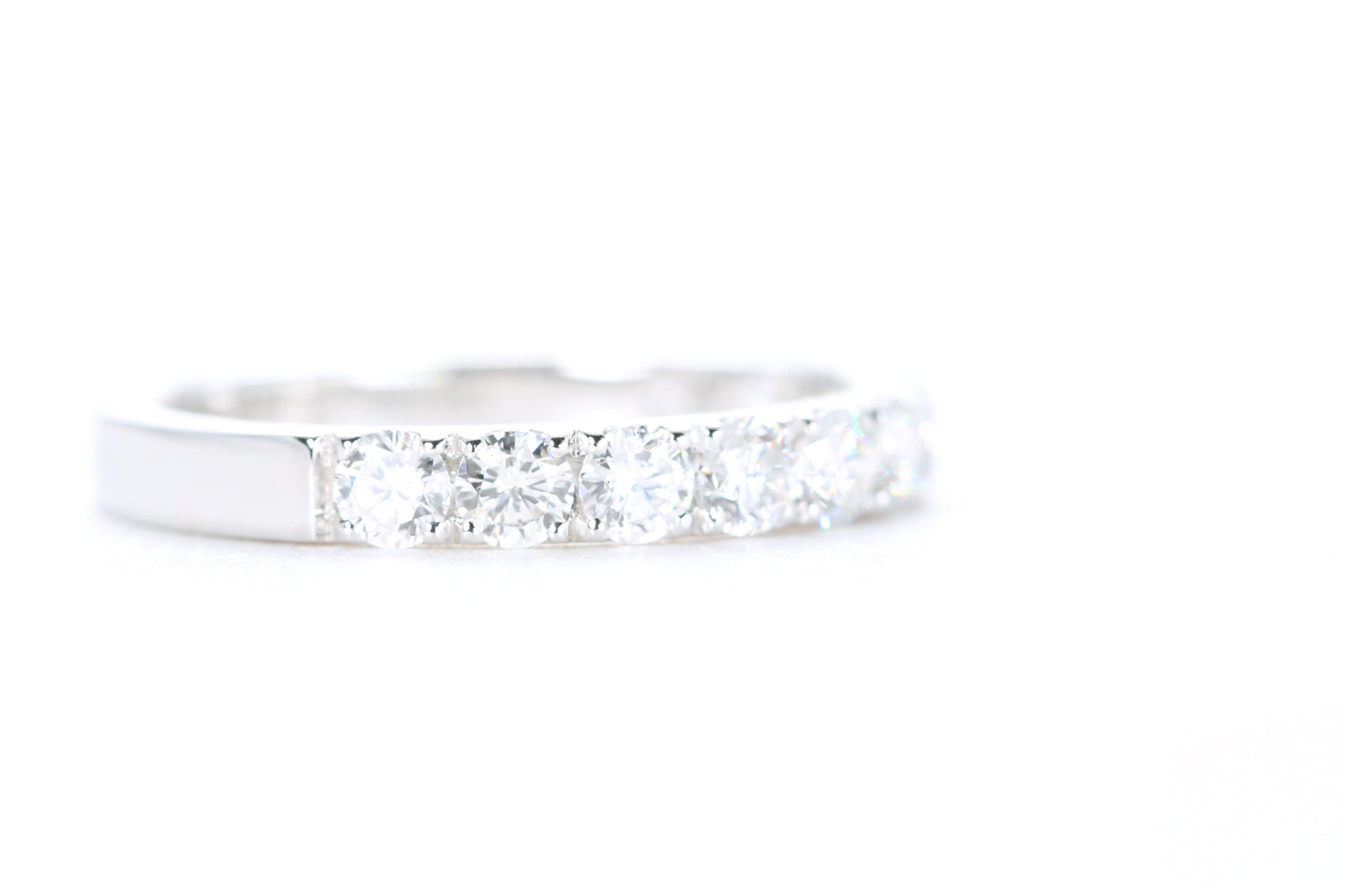 Micro Pavé Diamond Ring One Carat in White Gold