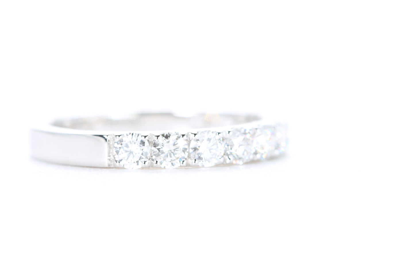 Micro Pavé Diamond Ring One Carat in White Gold