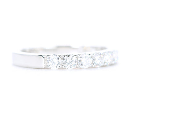 Micro Pavé Diamond Ring One Carat in White Gold