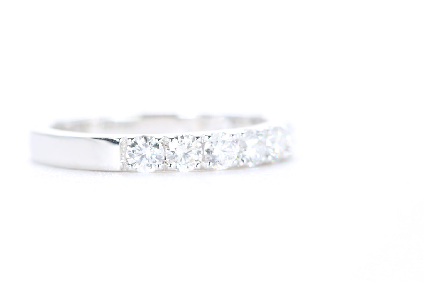 Micro Pavé Diamond Ring One Carat in White Gold