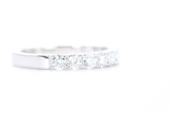 Micro Pavé Diamond Ring One Carat in White Gold