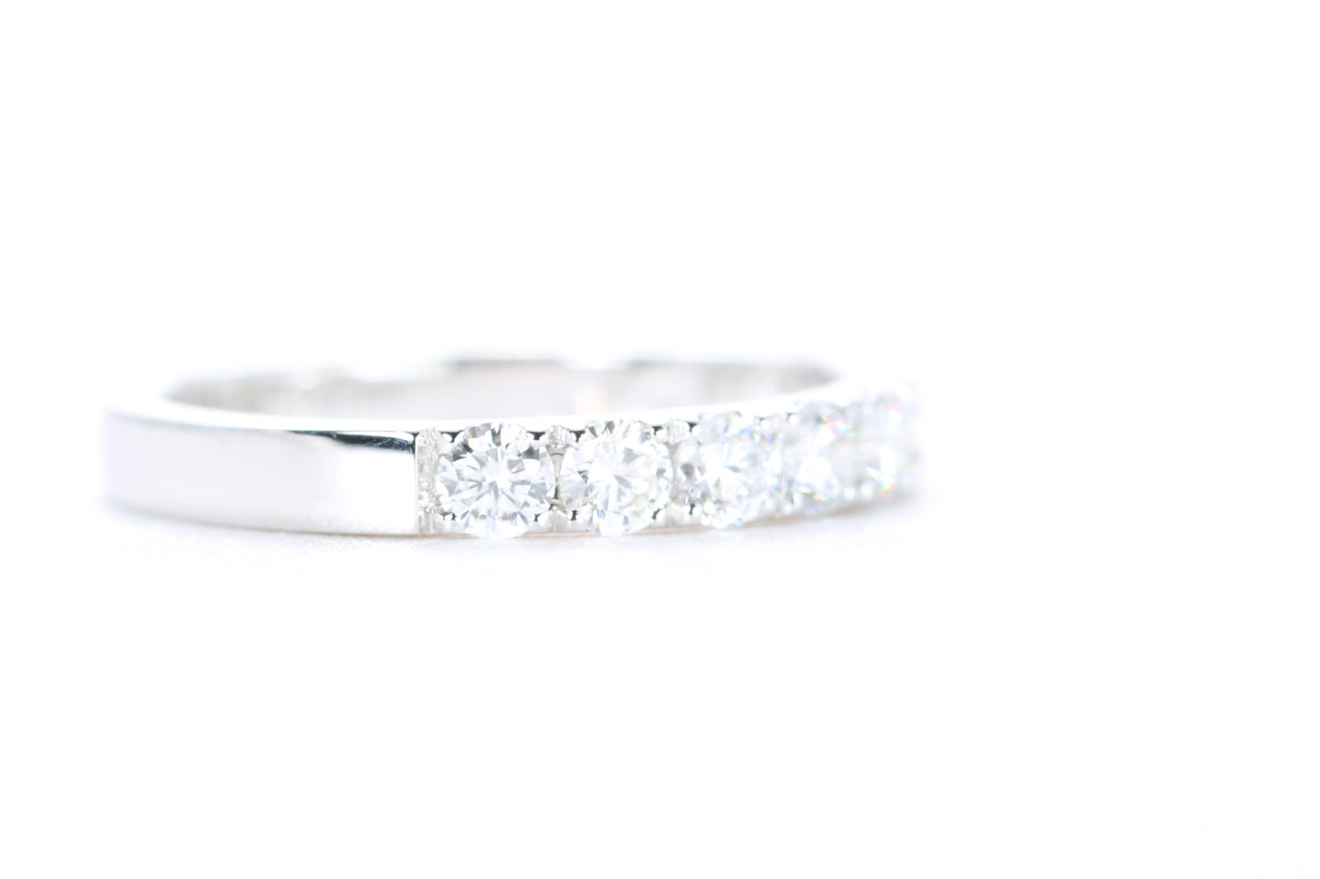 Micro Pavé Diamond Ring One Carat in White Gold