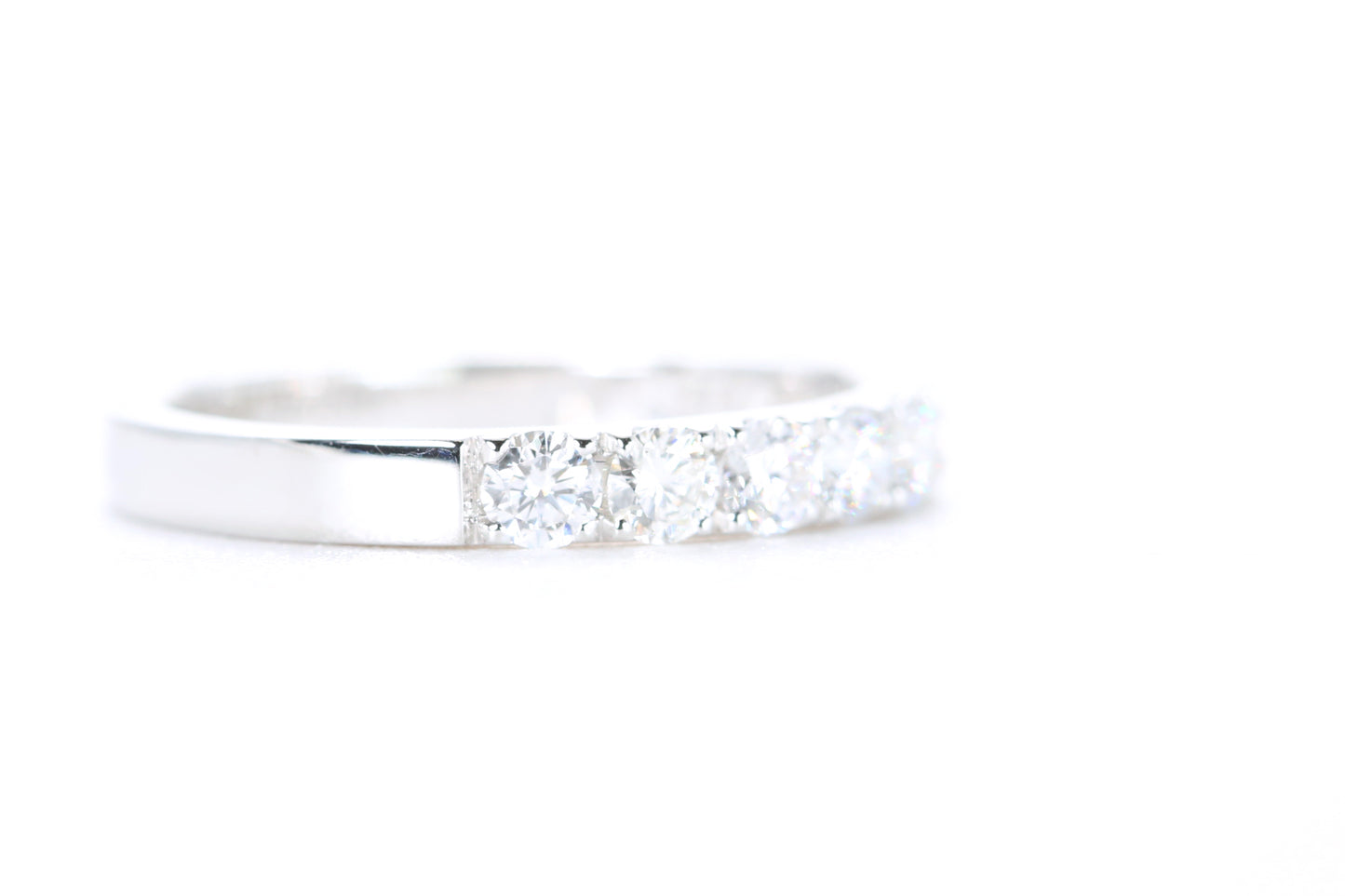 Micro Pavé Diamond Ring One Carat in White Gold