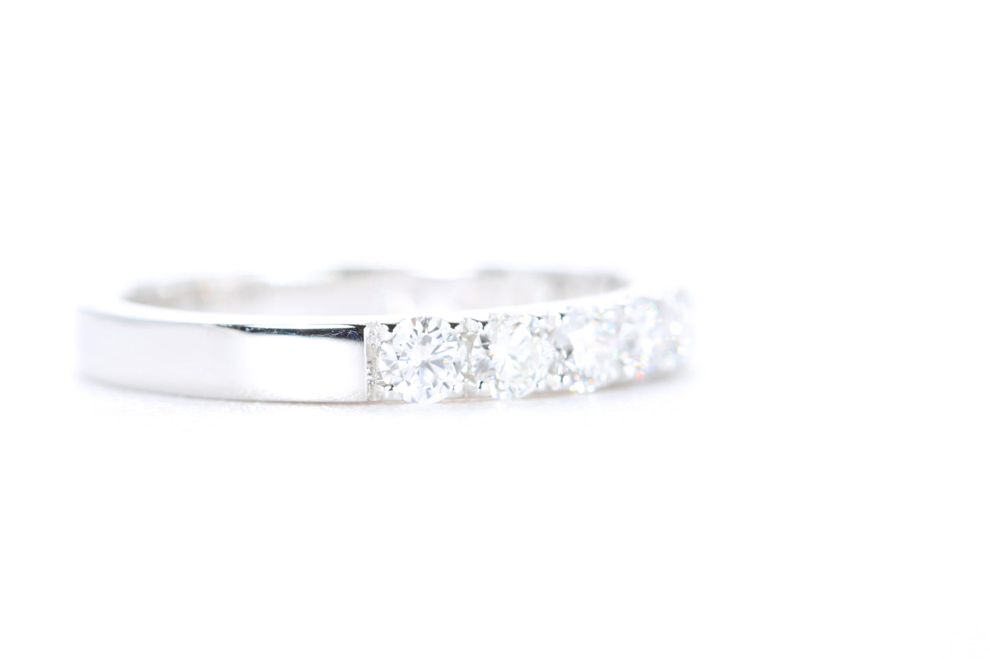 Micro Pavé Diamond Ring One Carat in White Gold