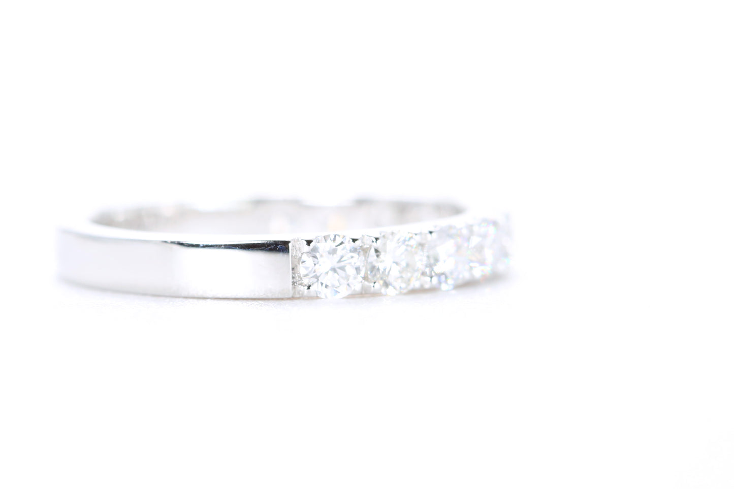Micro Pavé Diamond Ring One Carat in White Gold