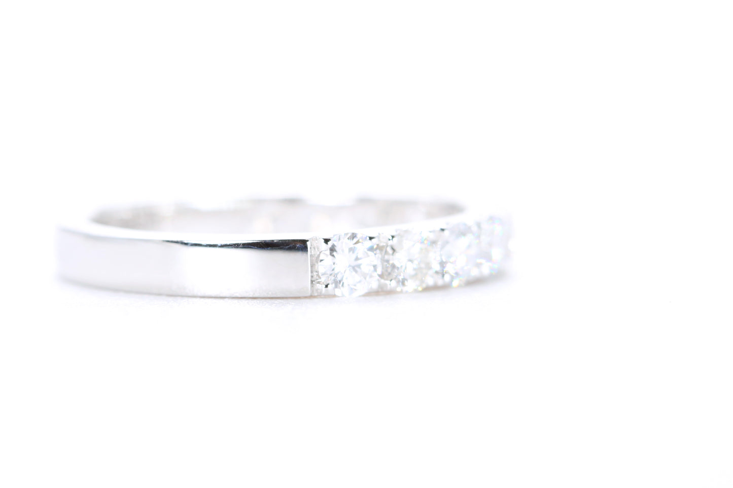 Micro Pavé Diamond Ring One Carat in White Gold