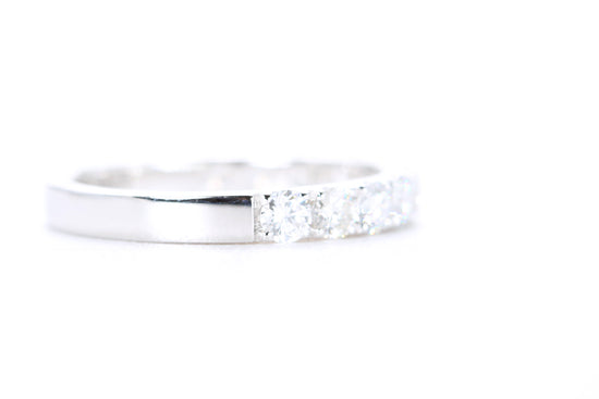 Micro Pavé Diamond Ring One Carat in White Gold