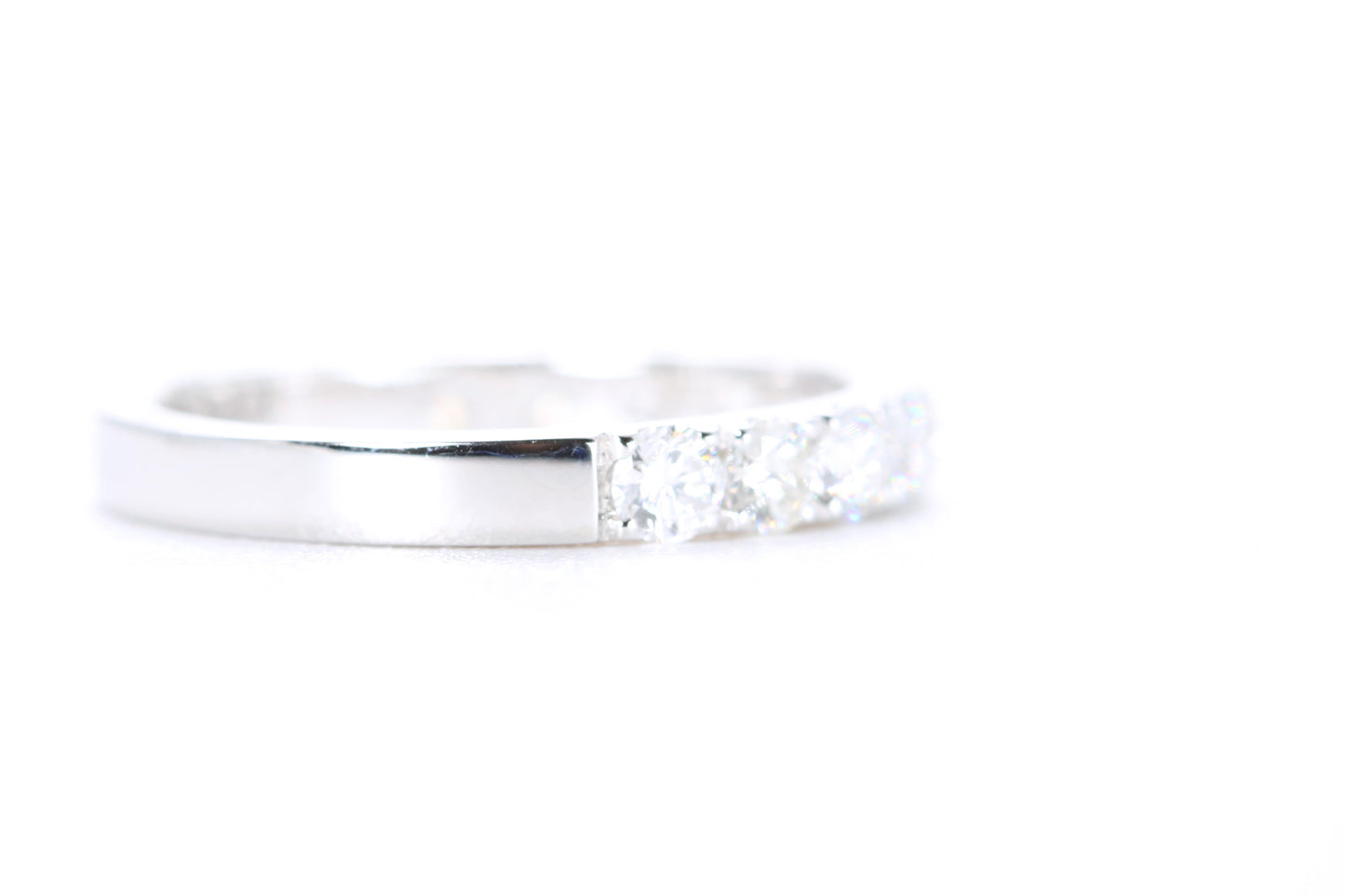 Micro Pavé Diamond Ring One Carat in White Gold