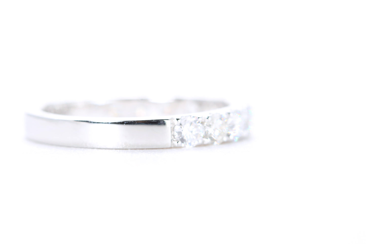Micro Pavé Diamond Ring One Carat in White Gold