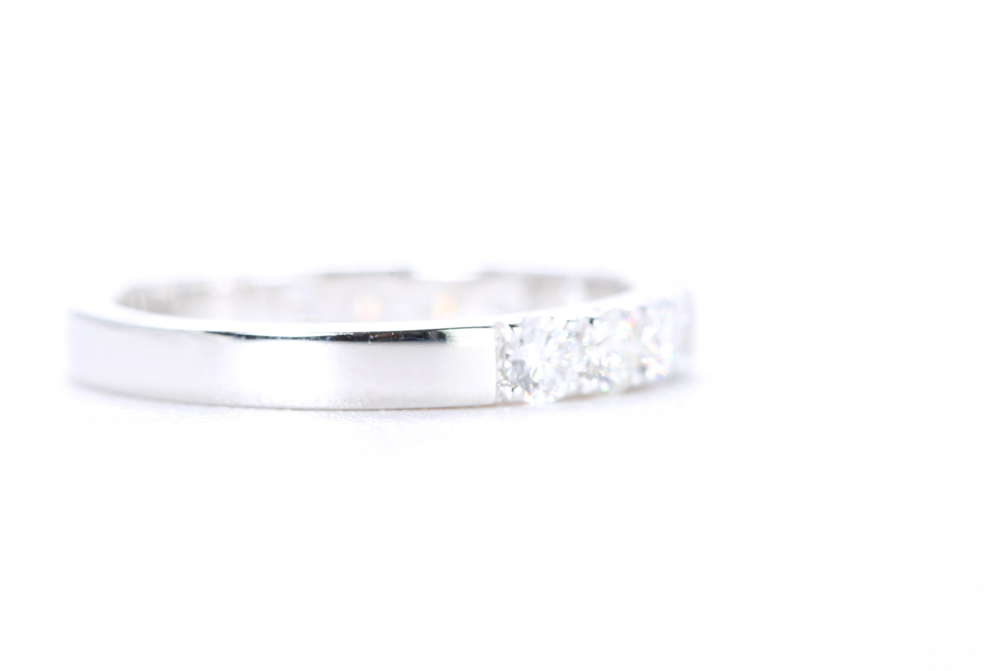 Micro Pavé Diamond Ring One Carat in White Gold