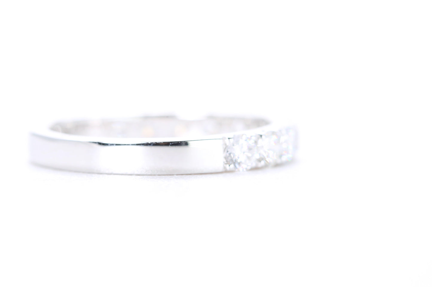 Micro Pavé Diamond Ring One Carat in White Gold