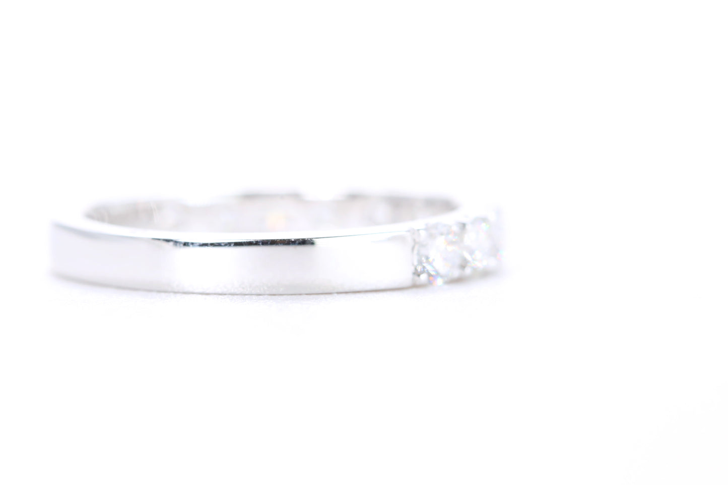 Micro Pavé Diamond Ring One Carat in White Gold