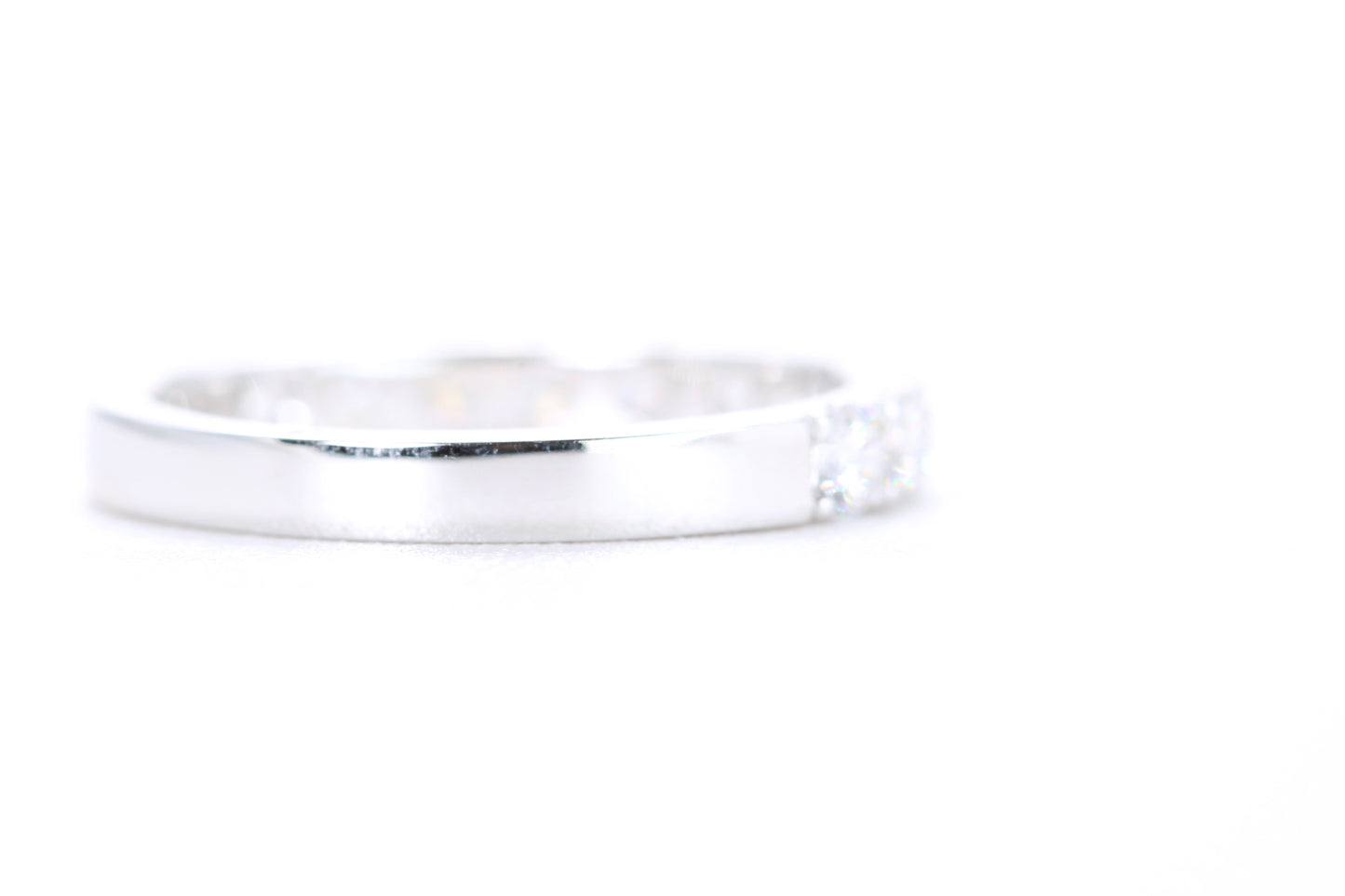 Micro Pavé Diamond Ring One Carat in White Gold