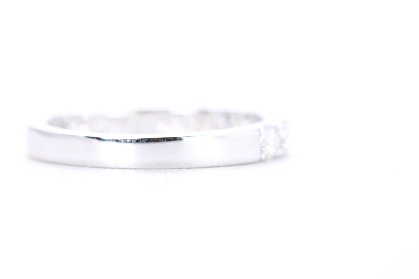 Micro Pavé Diamond Ring One Carat in White Gold