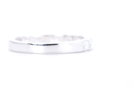 Micro Pavé Diamond Ring One Carat in White Gold