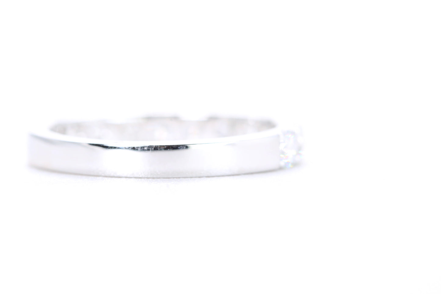 Micro Pavé Diamond Ring One Carat in White Gold