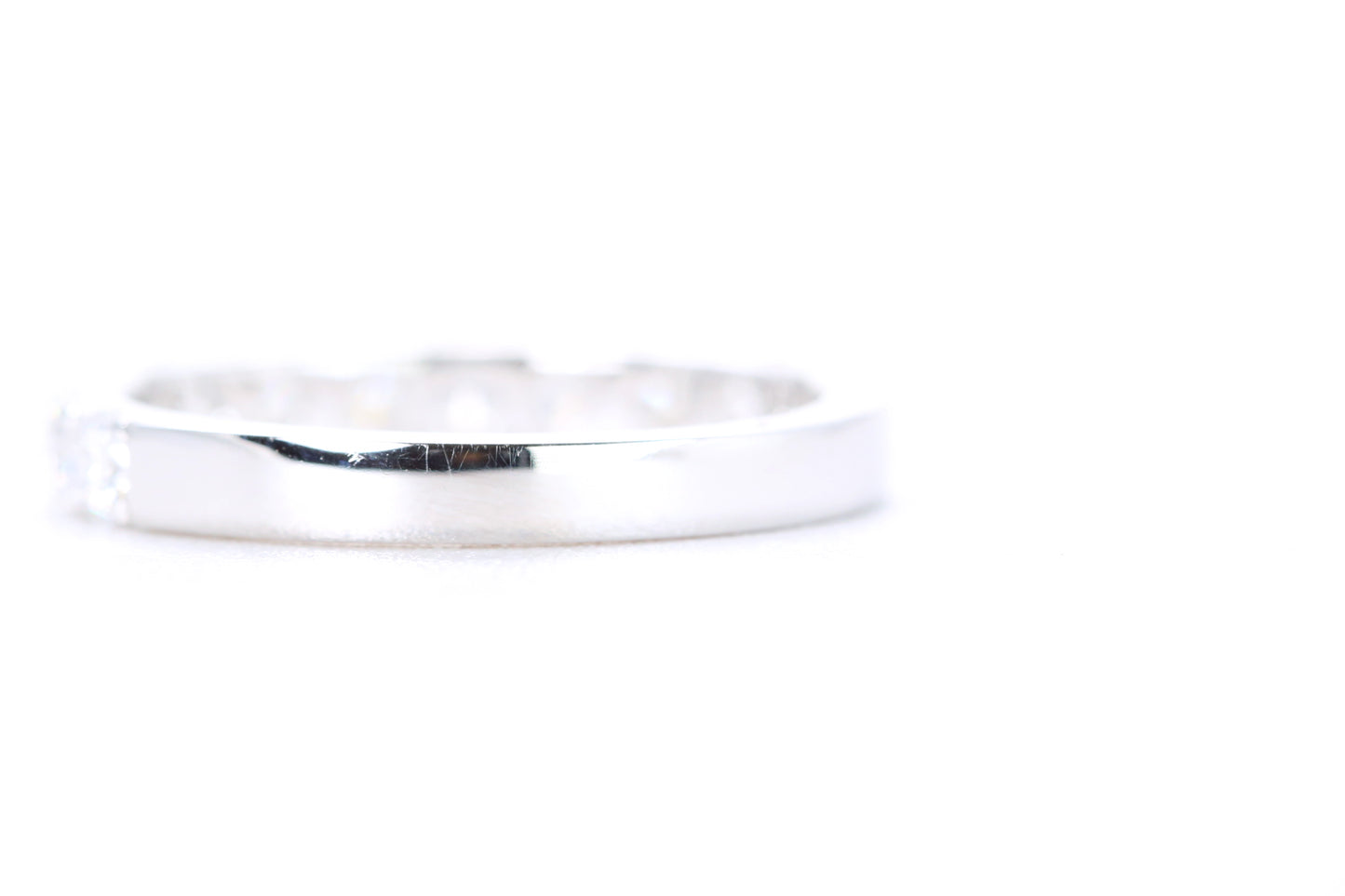Micro Pavé Diamond Ring One Carat in White Gold