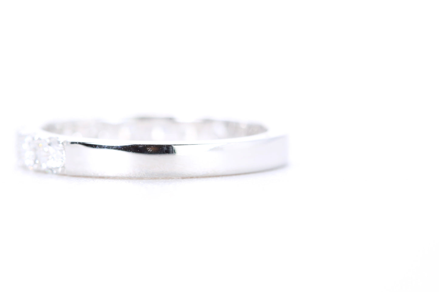 Micro Pavé Diamond Ring One Carat in White Gold