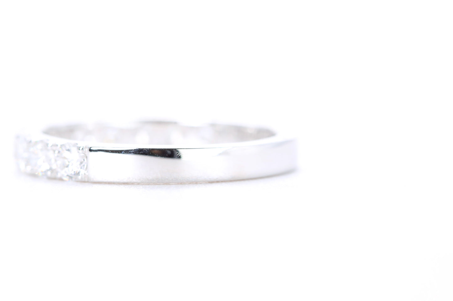 Micro Pavé Diamond Ring One Carat in White Gold