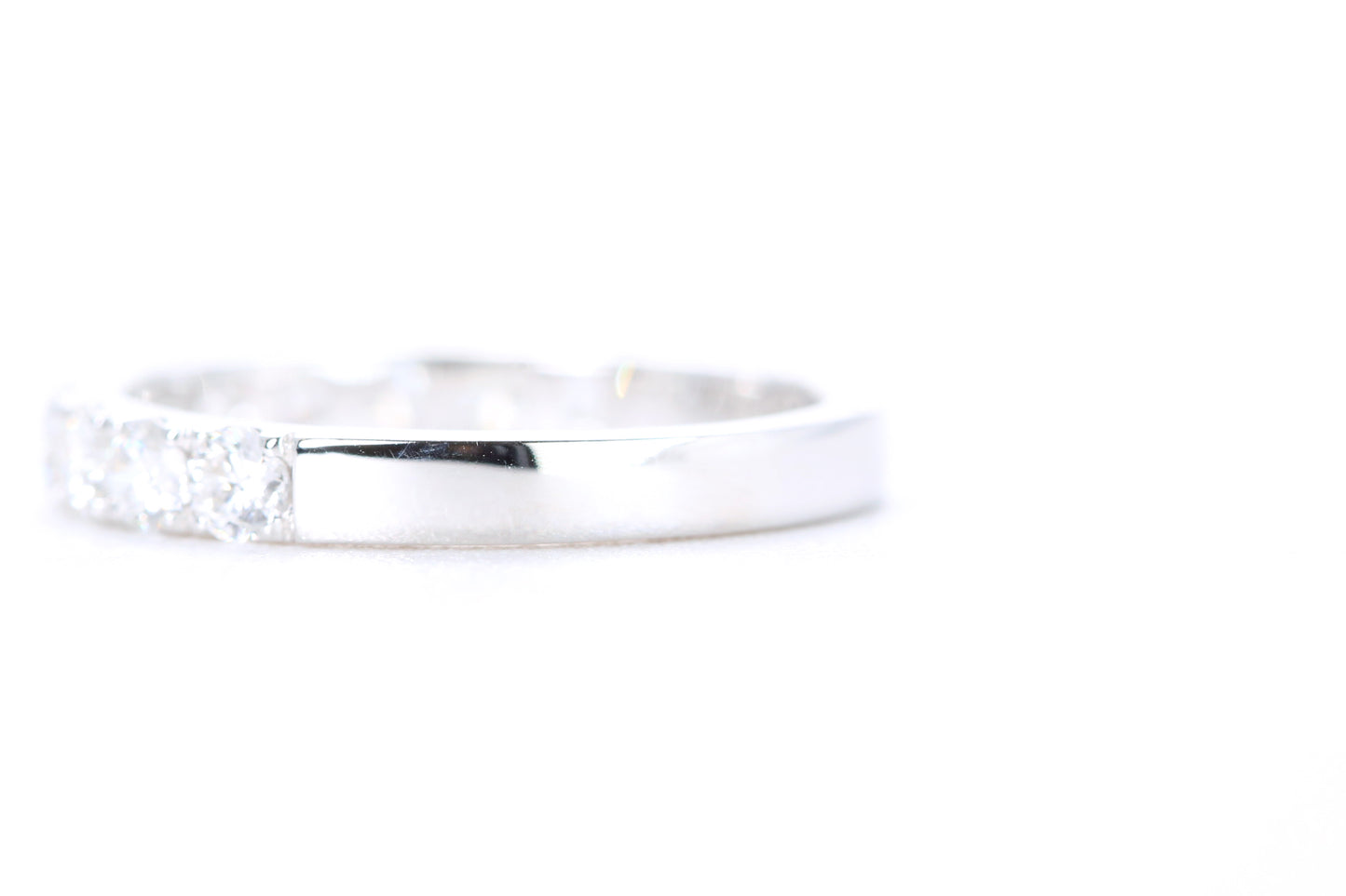 Micro Pavé Diamond Ring One Carat in White Gold