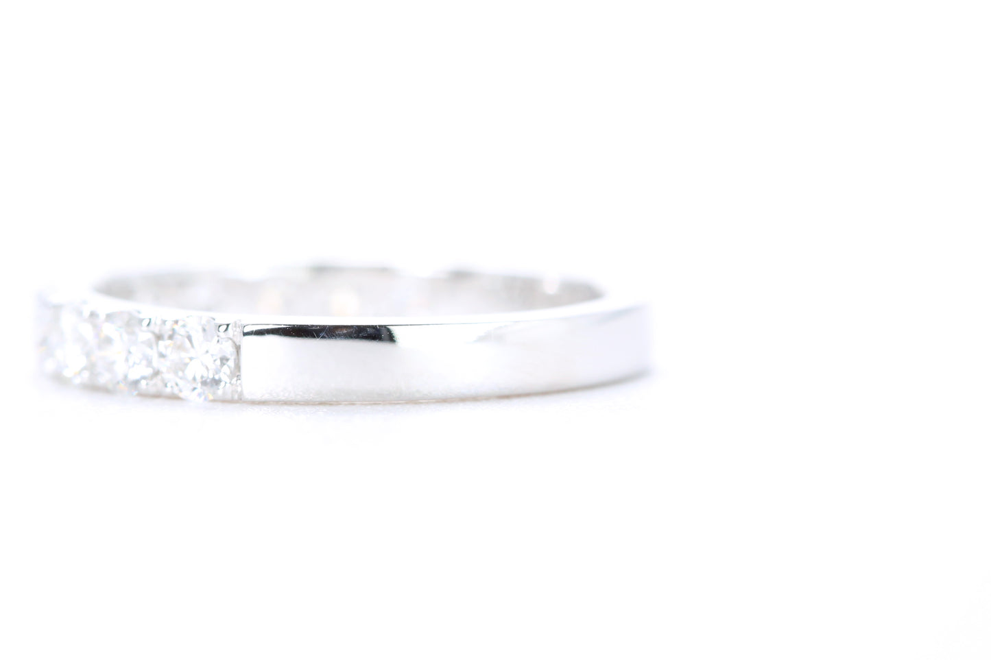 Micro Pavé Diamond Ring One Carat in White Gold