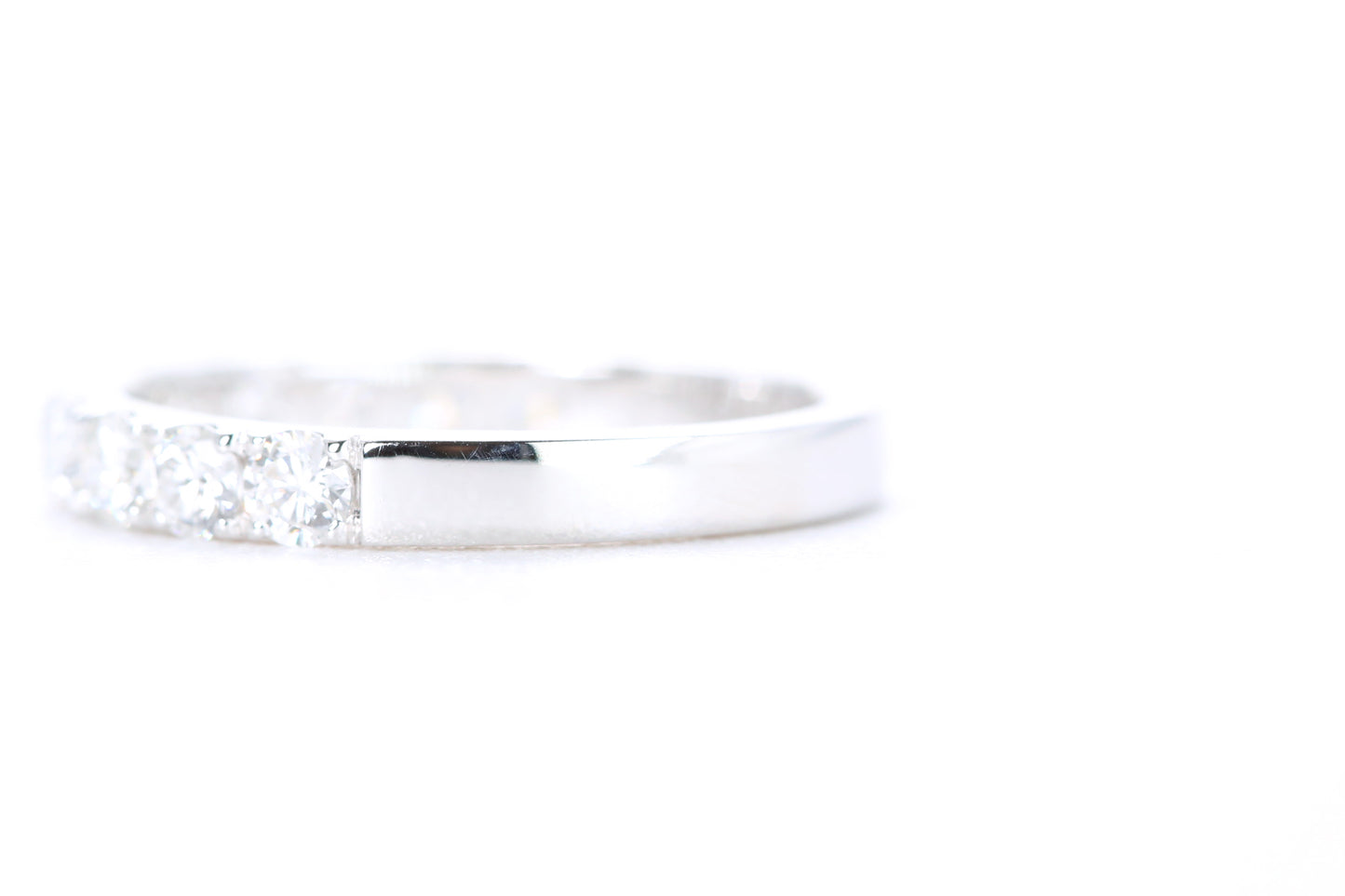 Micro Pavé Diamond Ring One Carat in White Gold